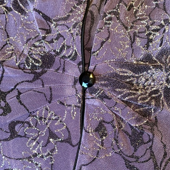 NWT ⭐️Alex Evenings jone button jacket  & tank, floral pattern w/glitter accent - Picture 4 of 9